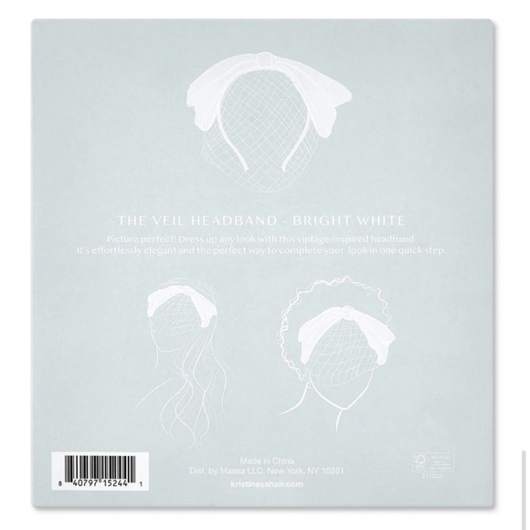 Elegant White Veil Headband KRISTIN ESS new in box - Picture 4 of 8
